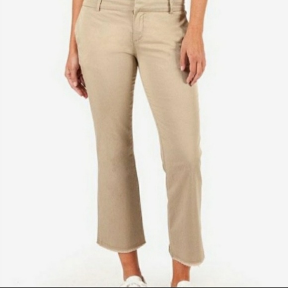 Kut From The Kloth Stella Kick Flare Khaki Pants - Picture 3 of 7
